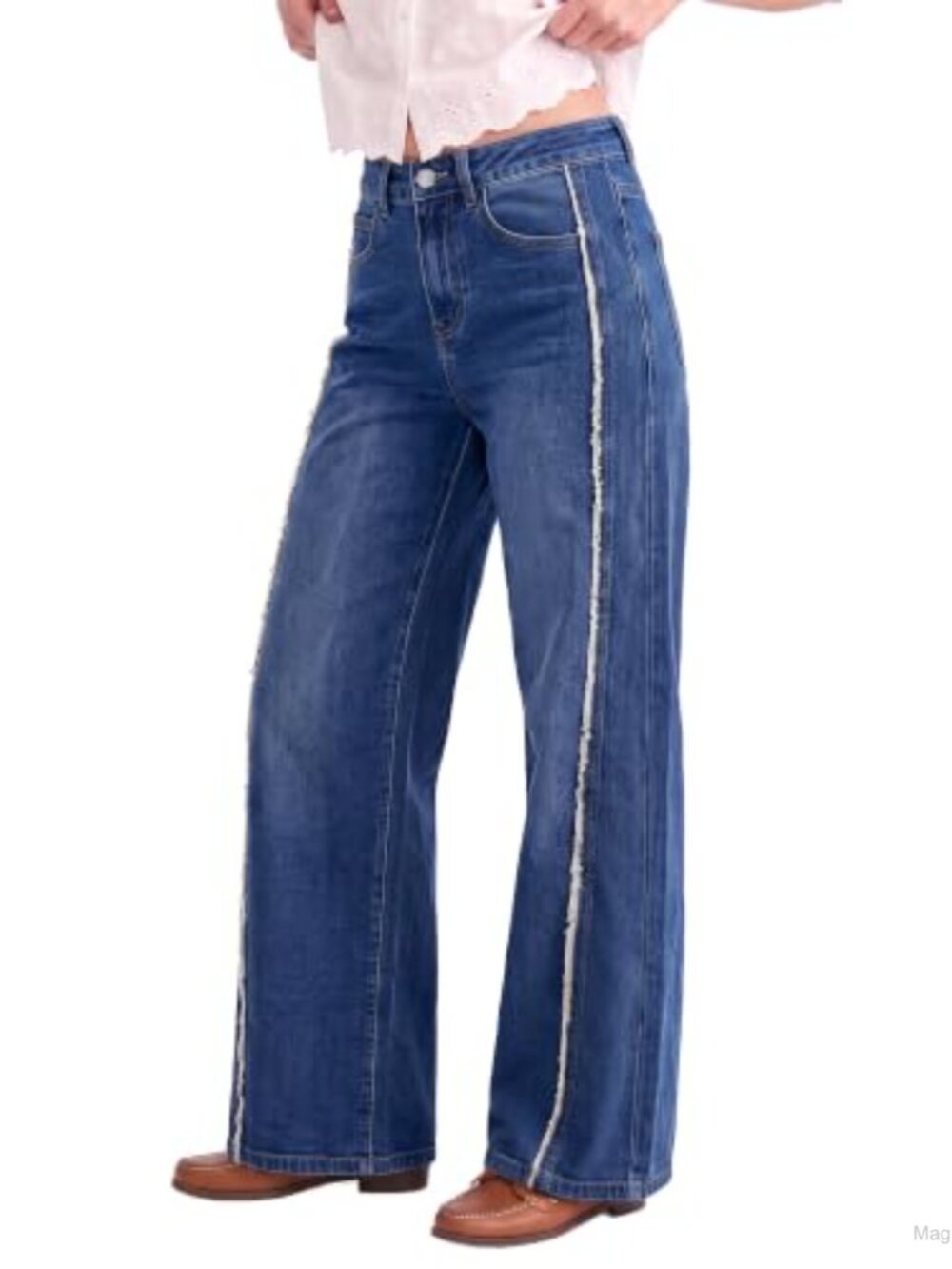 Wide Leg Jeans for Women High Waisted Baggy Stretch Denim 30 Inseam